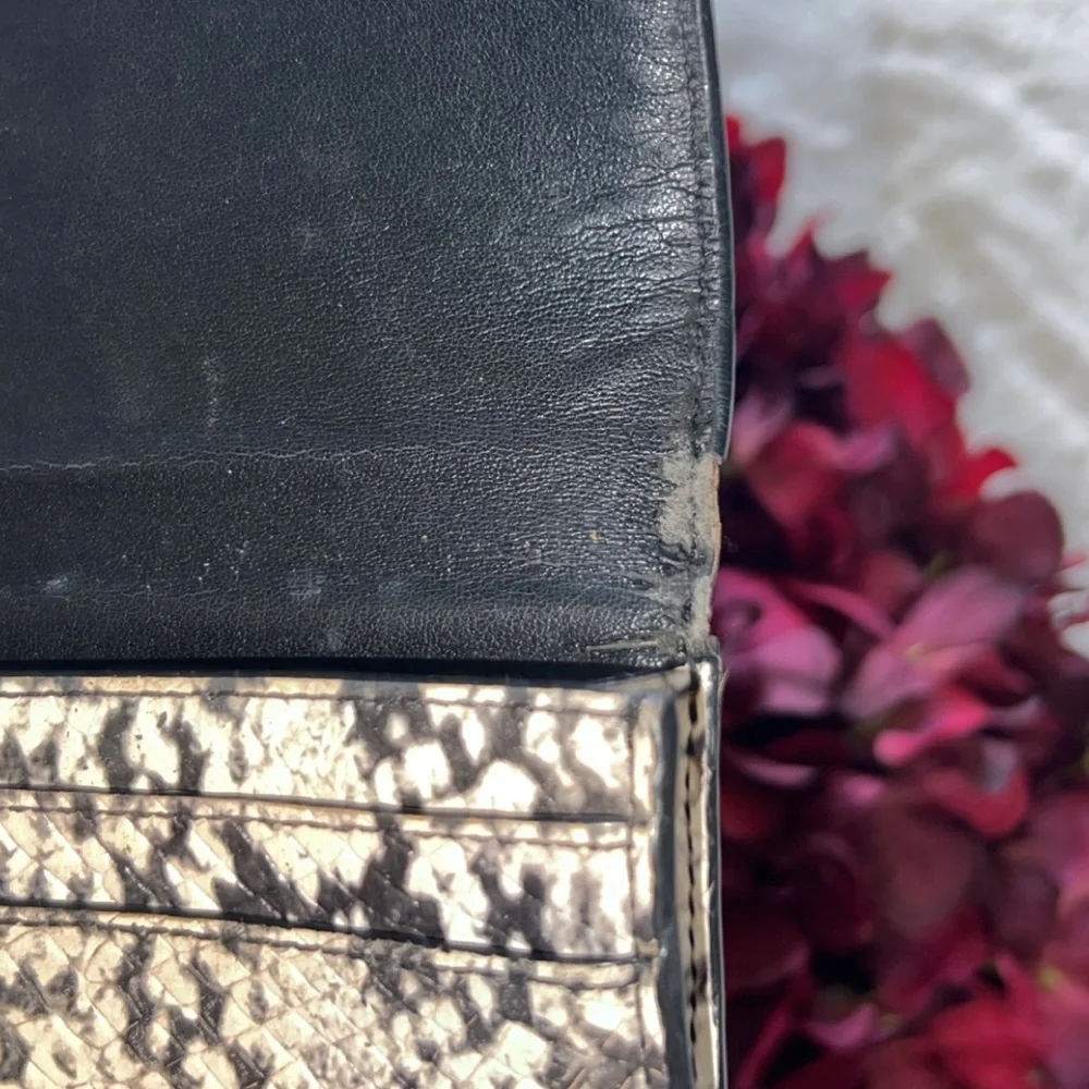 COACH Snake Print Leather Wallet